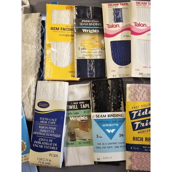 Rick Rack Seam Bias Tape Seam Binding Varies of Sizes & Colors Vintage Lot - Picture 3 of 6